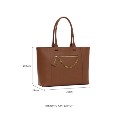 Kris Brown Structured Shoulder Tote Bag